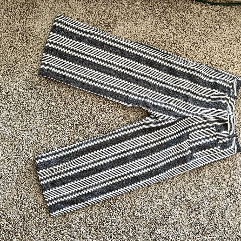 Topshop Black and White Striped Garment